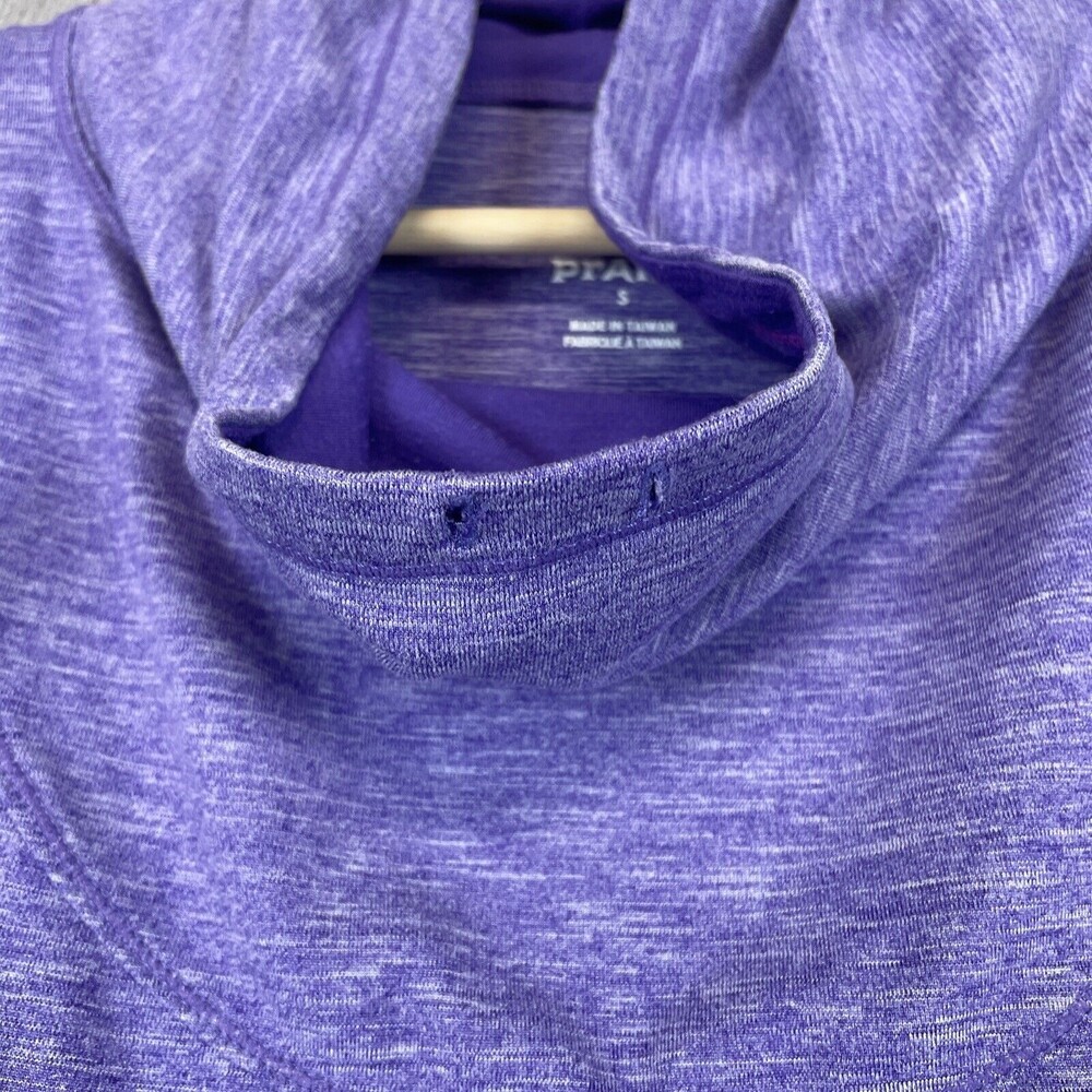 Prana‎ Women Small Jacket Sweatshirt Heather Purple Cowl Neck Active Travel Soft - Picture 3 of 7